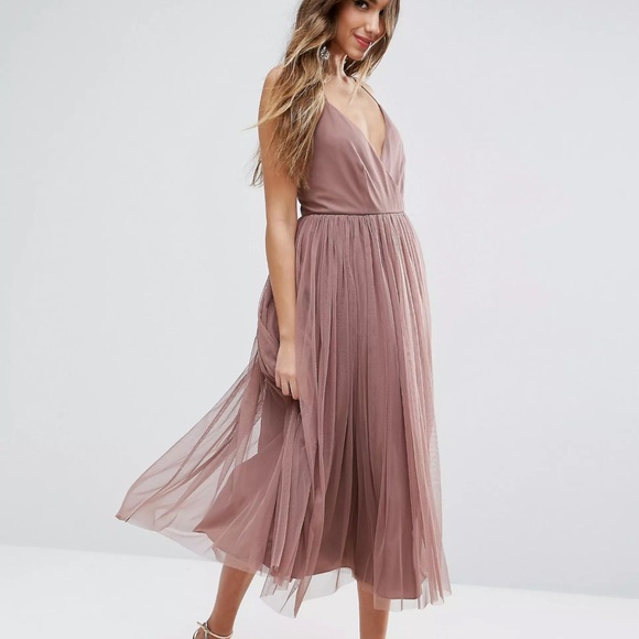 ASOS Pinny Extreme Tulle Mesh Midi Dress size 4 - Picture 5 of 10